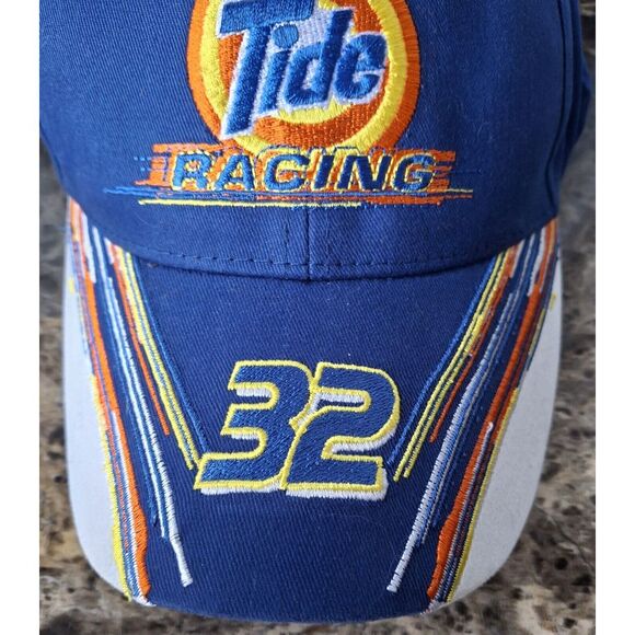 Vintage Ricky Craven #32 Tide Racing Snapback Hat Cap Adjustable Downy NASCAR - Picture 2 of 8